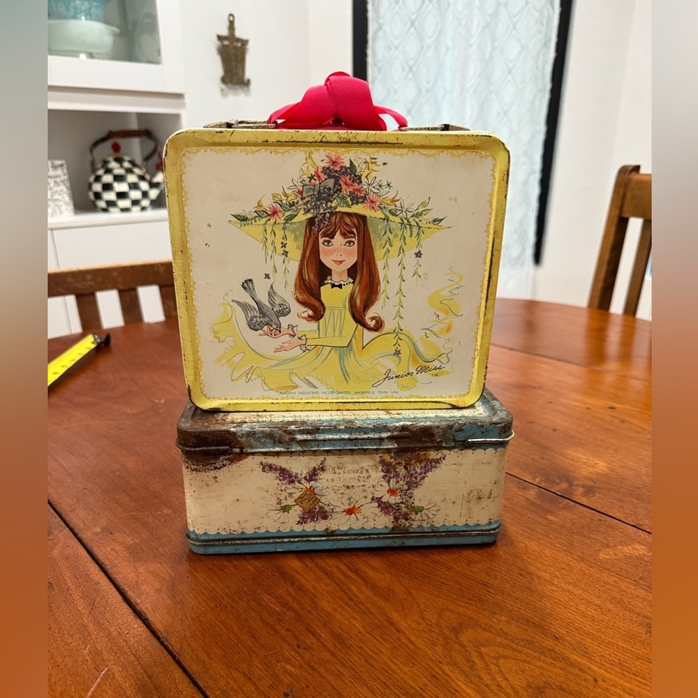 Vintage 1966 JUNIOR MISS Yellow Metal Lunchbox – Aladdin Industries - Picture 12 of 16